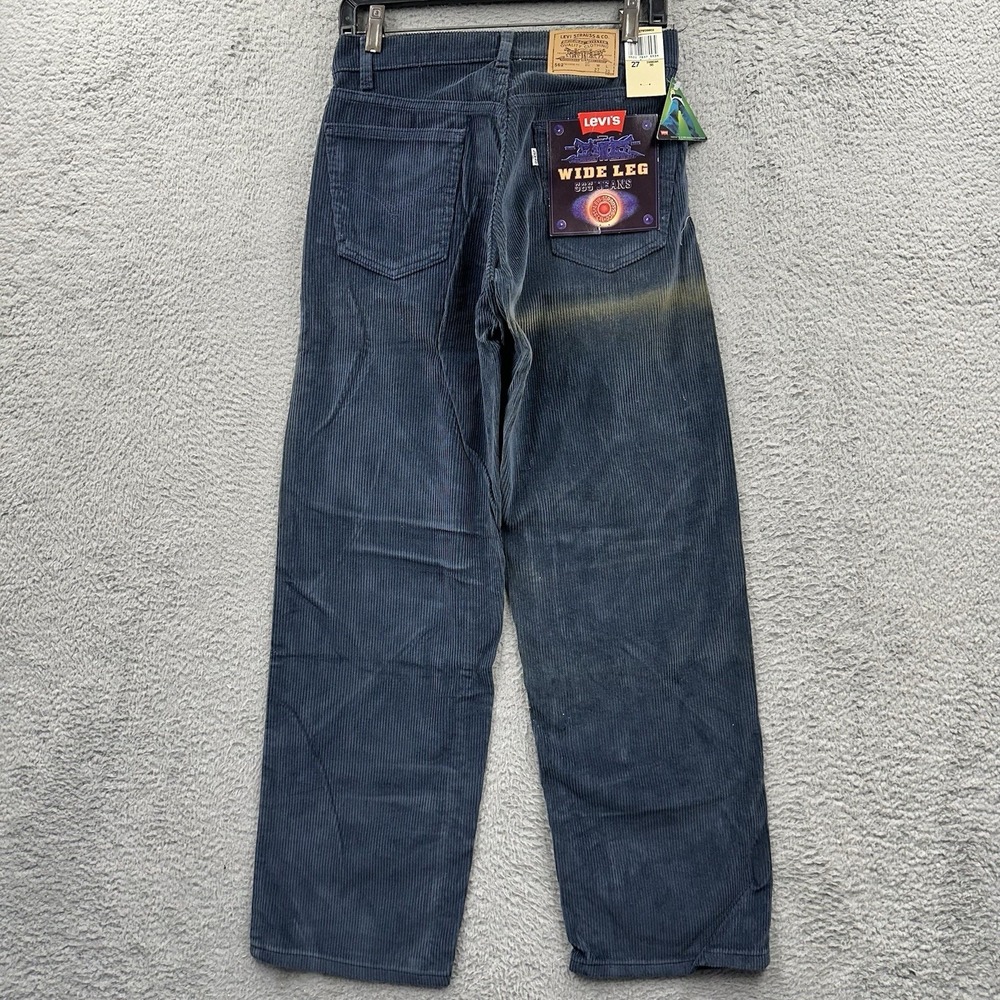 Vintage Levis 565 Corduroy USA Wide Leg Loose Jeans 90s Baggy Skater 27x30